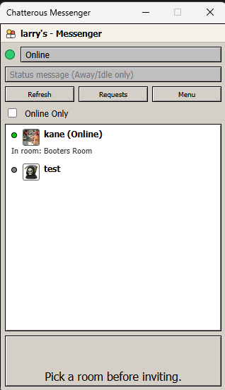 Messenger friends list
