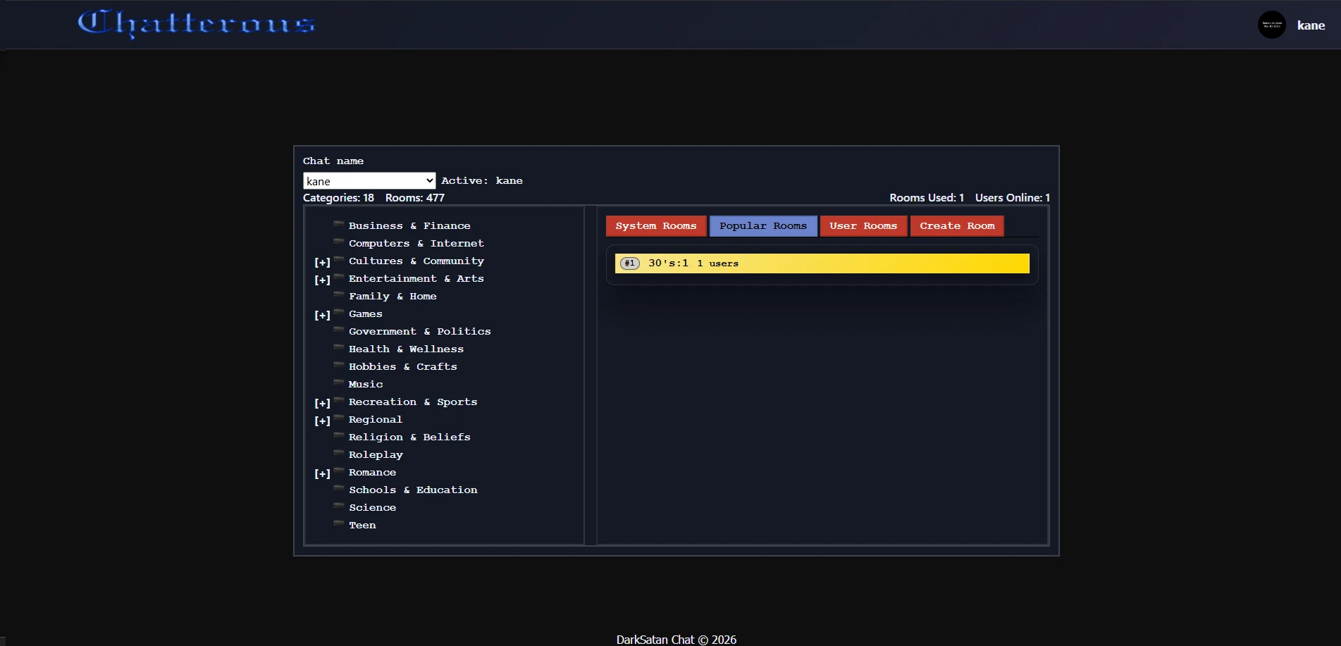 Chatterous rooms preview